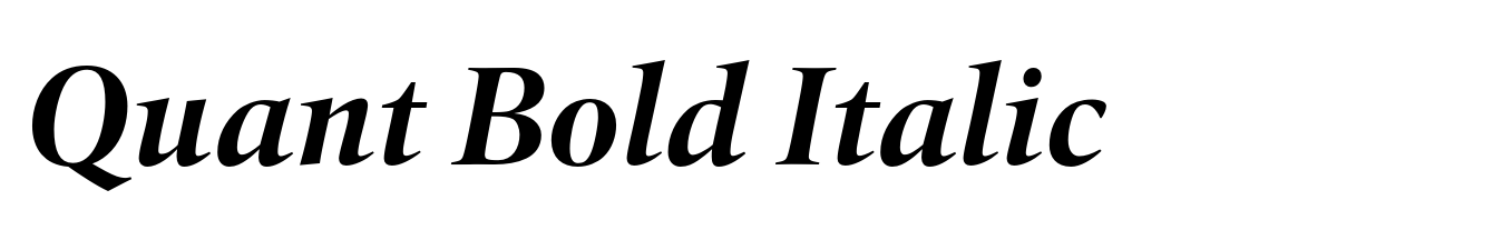 Quant Bold Italic